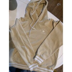 Brixton Sweatshirt Hoodie Women's M Long Sleeve Graphic Pocket Drawstring Yellow